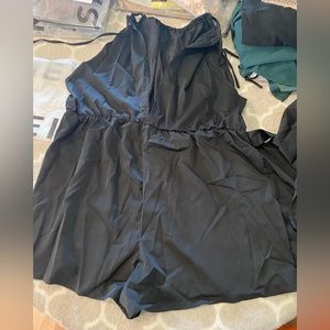 SHEIN CURVE BLACK ROMPER 3XL